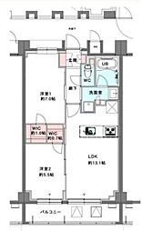 スプリングスクエア永福 2LDKの間取図画像