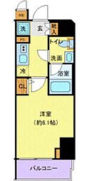 プレール・ドゥーク笹塚2 1Kの間取図画像