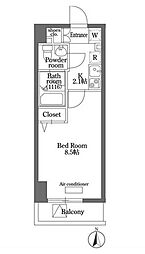 プランドル明大前 1Kの間取図画像