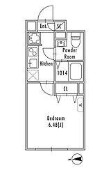 GRANPASEO明大前IV 1Kの間取図画像