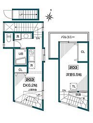 グランエッグス明大前サウス 1DKの間取図画像