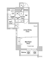 COMFORIA駒澤 1LDKの間取図画像