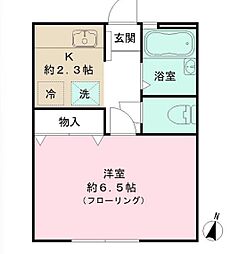メイプル北沢 1Kの間取図画像