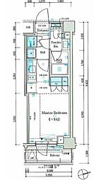 京急本線 梅屋敷駅 徒歩11分の賃貸マンション 1階ワンルームの間取り