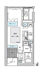 小田急小田原線 祖師ヶ谷大蔵駅 徒歩10分の賃貸マンション 1階1Kの間取り