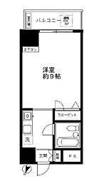 東急田園都市線 池尻大橋駅 徒歩5分の賃貸マンション 4階1Kの間取り