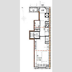 東急田園都市線 三軒茶屋駅 徒歩2分の賃貸マンション 3階1Kの間取り
