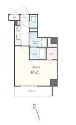 京王井の頭線 東松原駅 徒歩2分の賃貸マンション 2階1Kの間取り