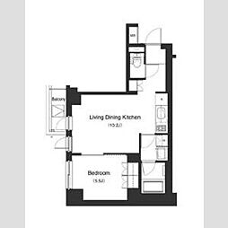 京王線 笹塚駅 徒歩7分の賃貸マンション 7階1LDKの間取り