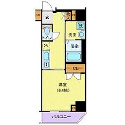 東急大井町線 等々力駅 徒歩7分の賃貸マンション 3階1Kの間取り