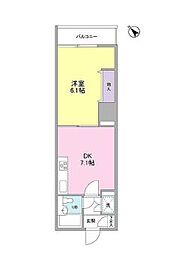 グランドメゾン三軒茶屋 1DKの間取図画像