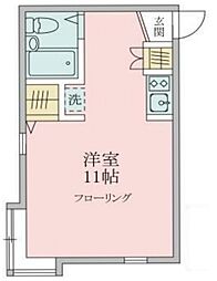 野沢ガーデン ワンルームの間取図画像