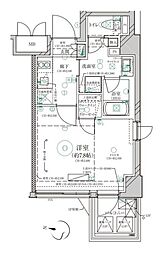 ディアレイシャス三軒茶屋 1Kの間取図画像