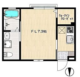 Amour・W 1Kの間取図画像
