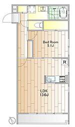 HouseK 1LDKの間取図画像