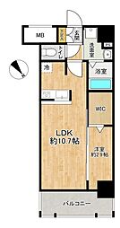 エンクレスト博多ハーモニー 1LDKの間取図画像