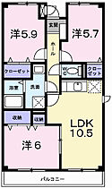 ファミール・サンフジ 301 ｜ 兵庫県加西市北条町横尾1019番地3（賃貸マンション3LDK・3階・63.39㎡） その2