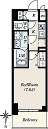 名古屋市営東山線 亀島駅 徒歩4分の賃貸マンション 7階1Kの間取り