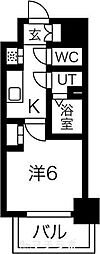 名古屋市営名城線 東別院駅 徒歩7分の賃貸マンション 5階1Kの間取り