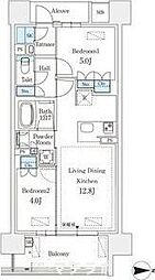 GRANPASEO丸の内 4階2LDKの間取り