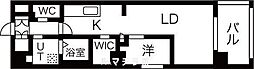 THE　GD　One 6階1LDKの間取り