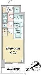 オーキッドレジデンス鶴舞 5階1Kの間取り