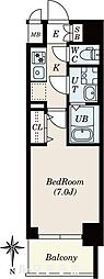 S-RESIDENCE名駅NorthII 7階1Kの間取り