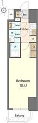 CREST TAPP金山 10階1Kの間取り