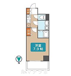 SHOKEN Residence名古屋泉 7階1Kの間取り