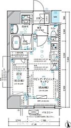 ディアレイシャス名古屋浄心 2階1LDKの間取り