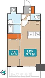 プレサンス太閤通駅前デュプル 13階1LDKの間取り