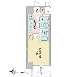 BPRレジデンス丸の内 10階1Kの間取り