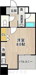 CITY SPIRE 名古屋大須 3階ワンルームの間取り