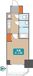 MAXIV東別院 6階1Kの間取り