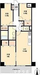 レジデンス代官町スクエア 8階3LDKの間取り