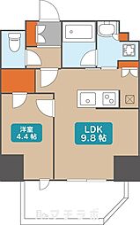 プレサンス丸の内サージュ 14階1LDKの間取り