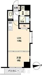 HF名駅北レジデンス　EAST 6階1LDKの間取り
