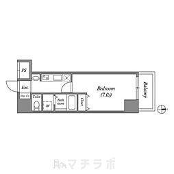 レジデンス名古屋千代田 9階1Kの間取り