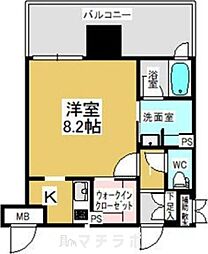 エスペランサ葵 5階1Kの間取り