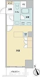 ドゥーエ大須 6階ワンルームの間取り
