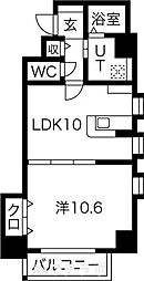 プロビデンス葵タワー 2階1LDKの間取り