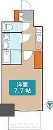 プレサンス桜通ザ・タイムズ 7階1Kの間取り