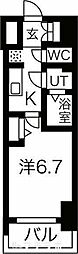 メイクス鶴舞2 1Kの間取図画像