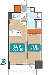 プレサンス鶴舞ファースト 1LDKの間取図画像