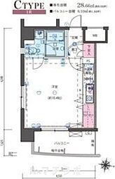 LIVCITY大須 ワンルームの間取図画像