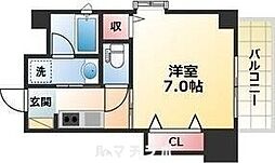 プロビデンスサカエミナミ 1Kの間取図画像