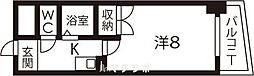 ケーエム泉 1Kの間取図画像