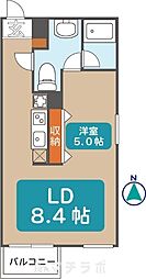 クロサスレジデンス徳川園 1LDKの間取図画像