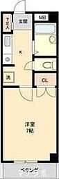 Kコート 1Kの間取図画像