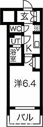 メイクス鶴舞2 1Kの間取図画像
